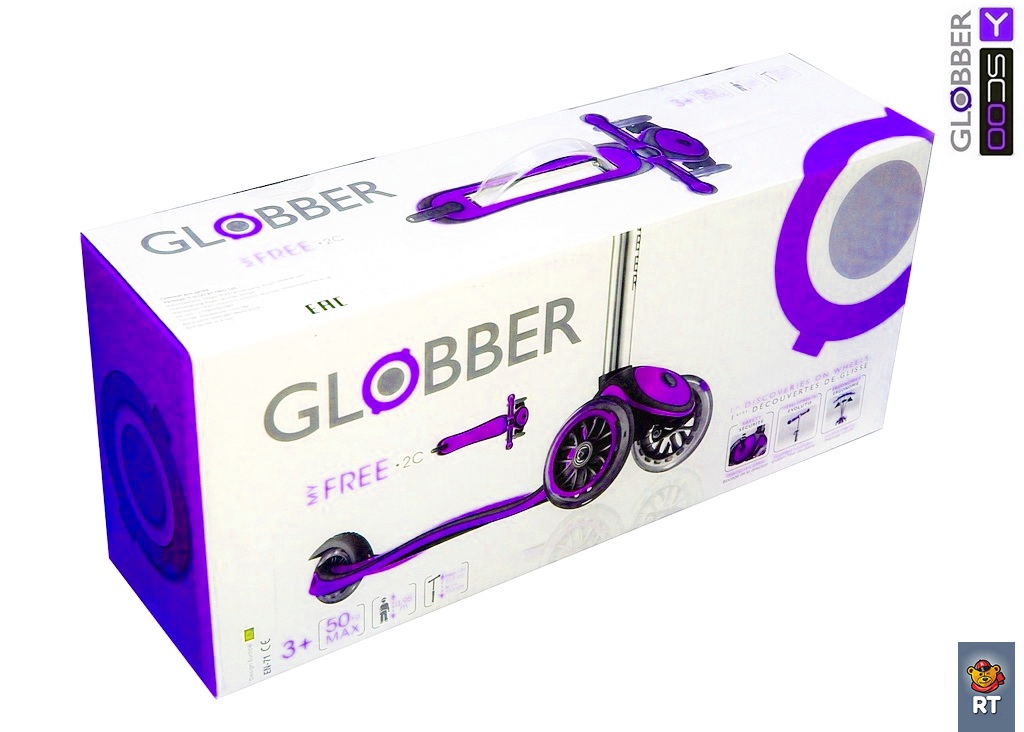 Самокат Globber My Free New Technology с блокировкой колес, фиолетовый  